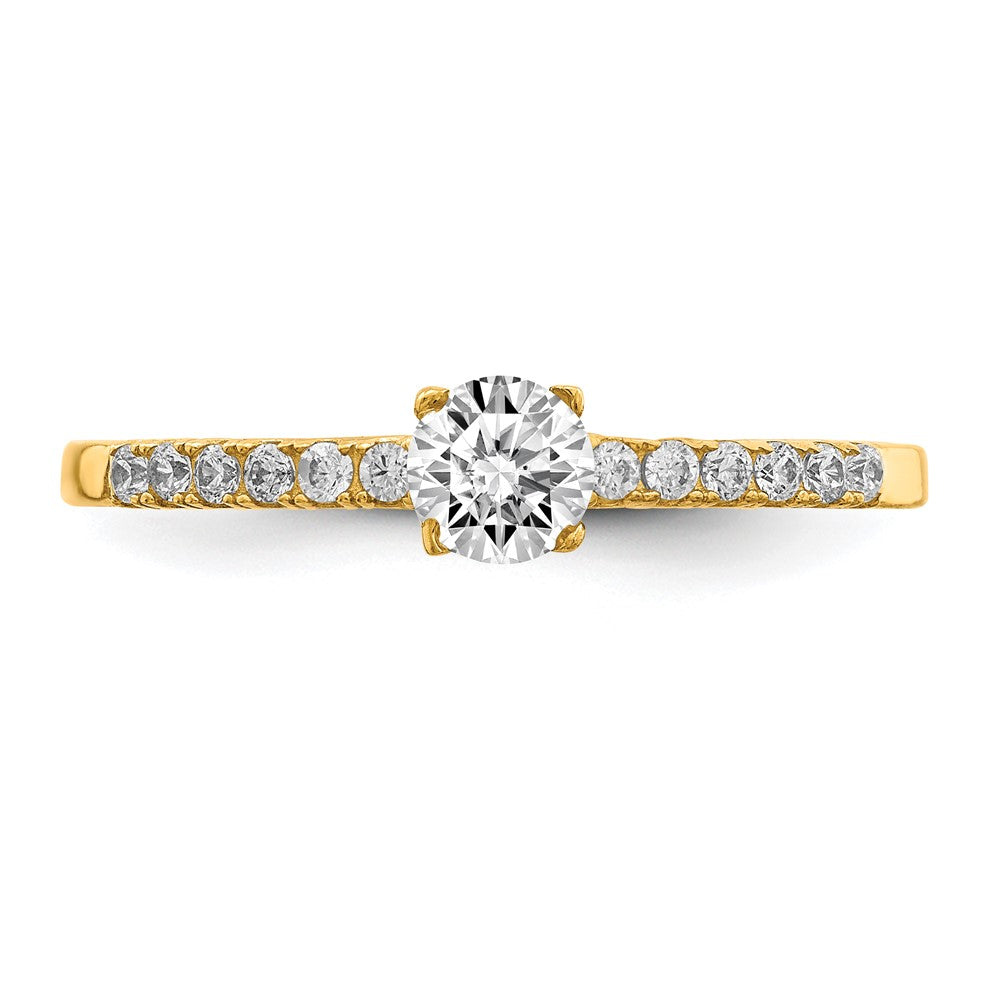 10K Yellow Gold CZ Fancy Ring