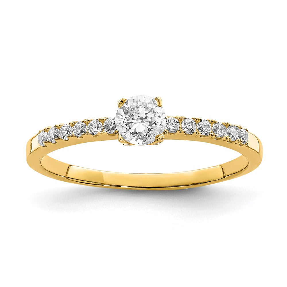 10K Yellow Gold CZ Fancy Ring