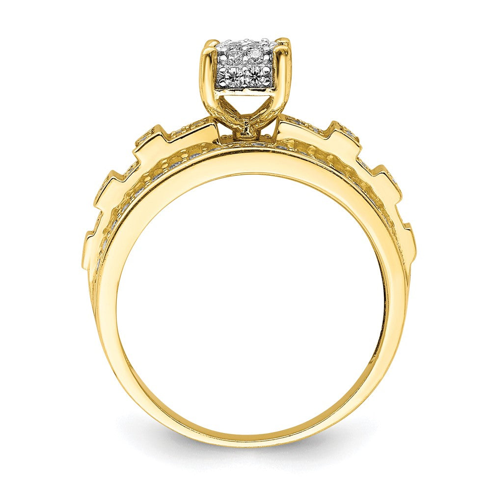 10K Yellow Gold CZ Micropave Ring