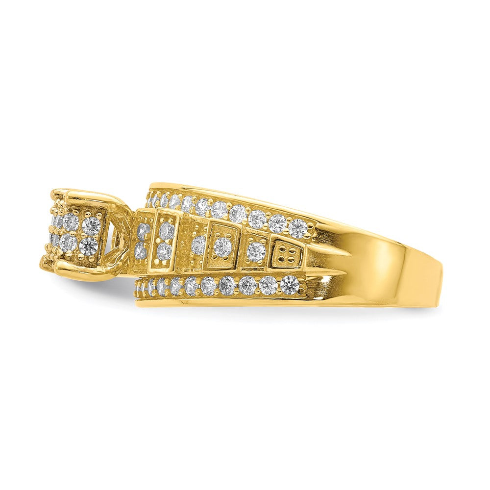 10K Yellow Gold CZ Micropave Ring