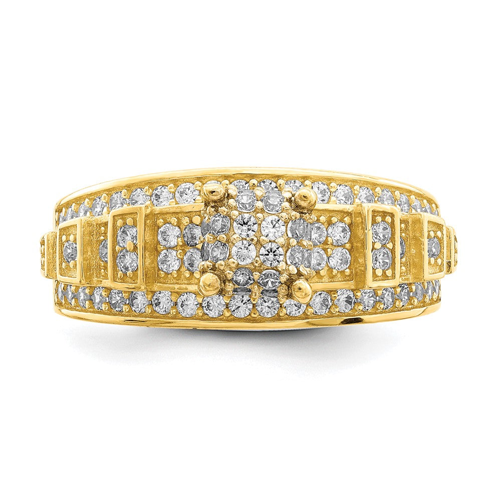 10K Yellow Gold CZ Micropave Ring