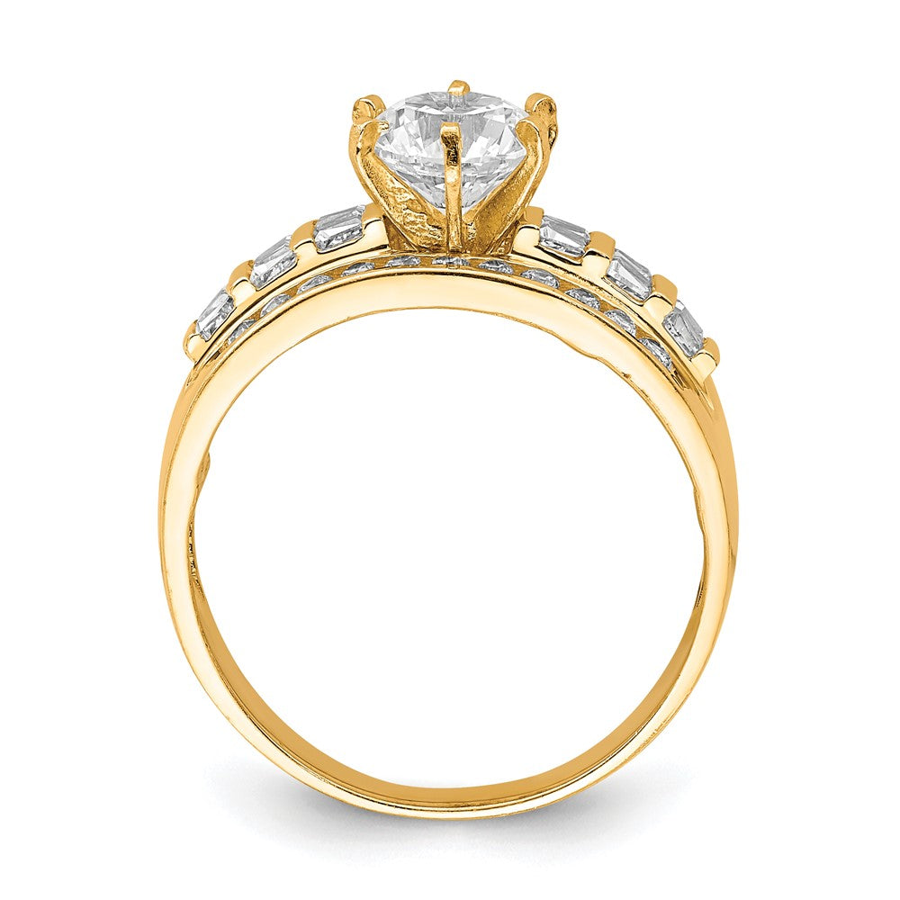 10K Yellow Gold CZ Micropave Ring