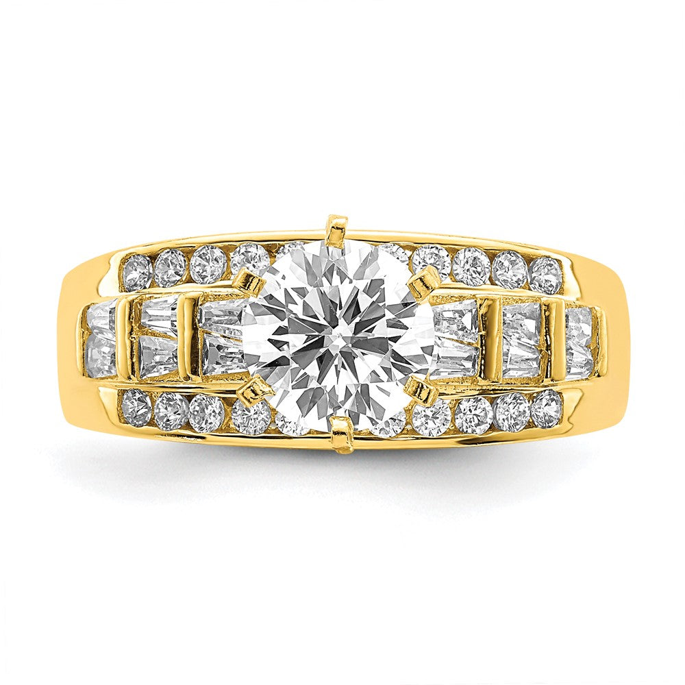 10K Yellow Gold CZ Micropave Ring