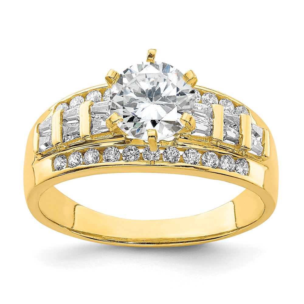 10K Yellow Gold CZ Micropave Ring