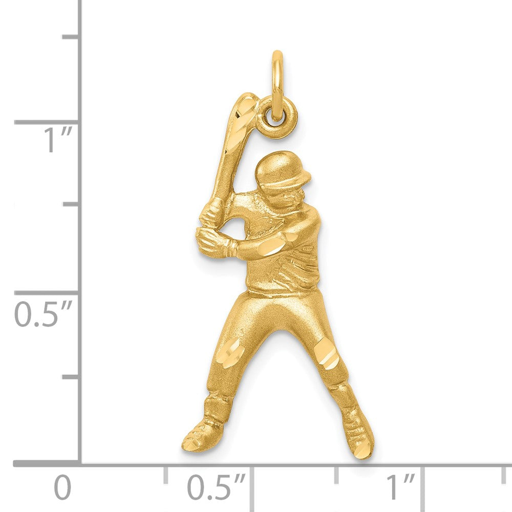 10k Yellow Gold Baseball Charm