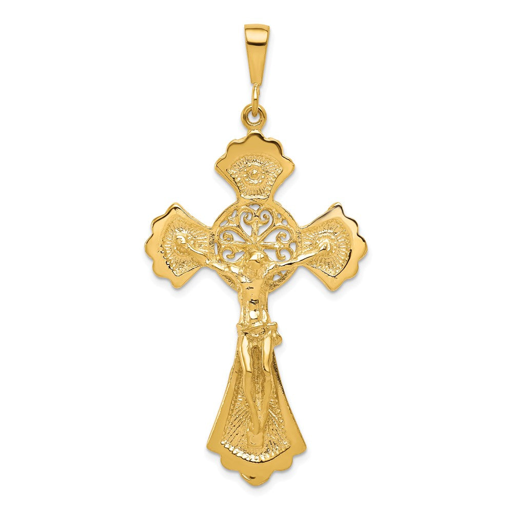 10k Yellow Gold Crucifix Charm