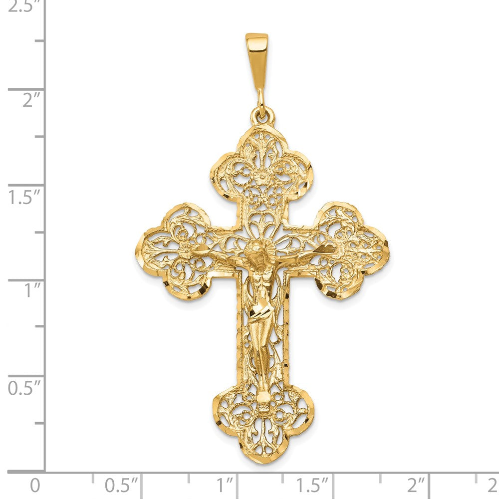 10k Yellow Gold Crucifix Charm