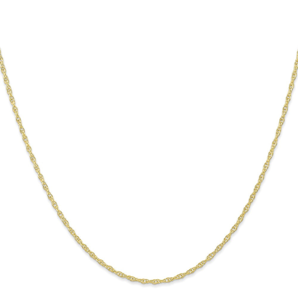 10K Yellow Gold 1.35mm Carded Cable Rope Chain Necklace