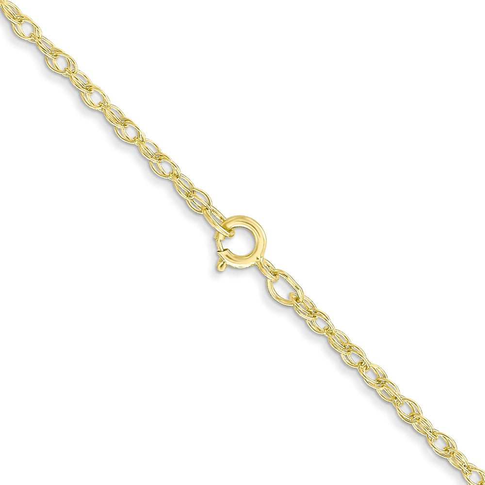 10K Yellow Gold 1.35mm Carded Cable Rope Chain Necklace