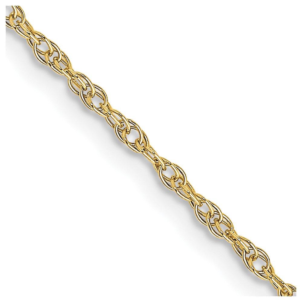 10K Yellow Gold 1.35mm Carded Cable Rope Chain Necklace