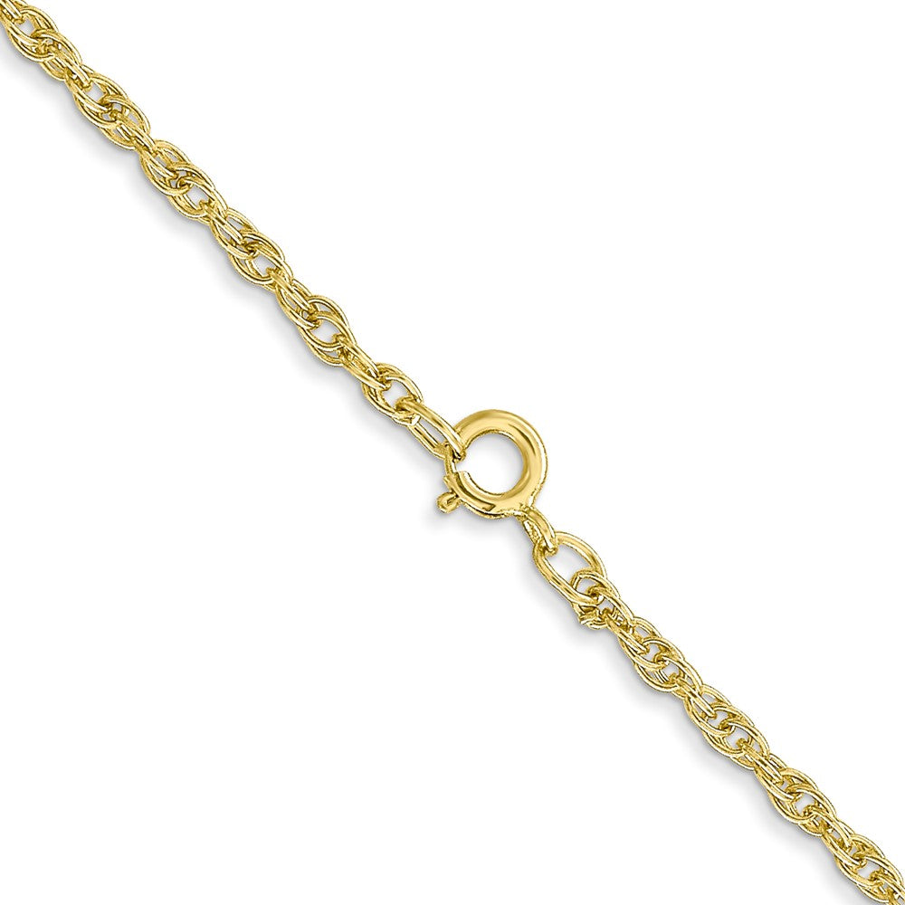 10K Yellow Gold 1.55mm Carded Cable Rope Chain Necklace