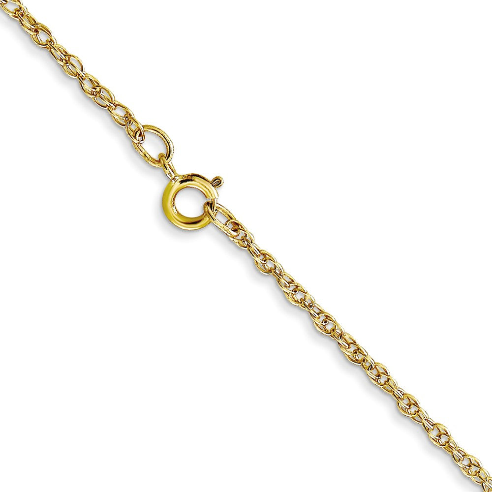 10K Yellow Gold 1.15mm Carded Cable Rope Chain Necklace