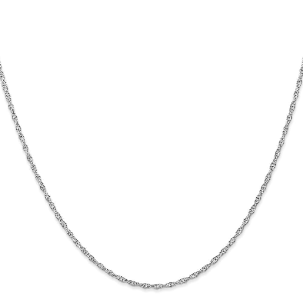 14K White Gold 20 inch Carded 1.35mm Cable Rope with Spring Ring Clasp Chain Necklace