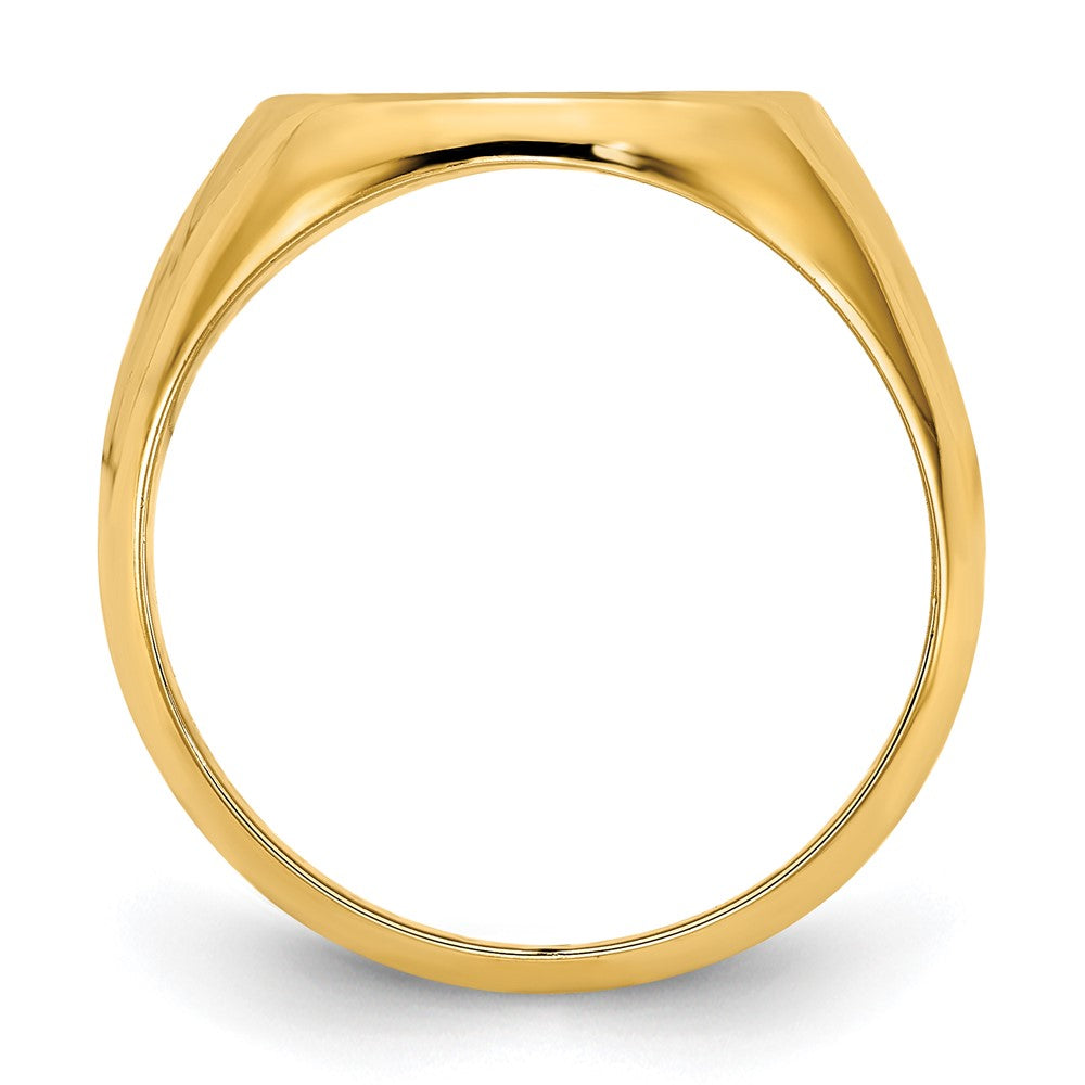 10K Yellow Gold Polished Monogram Signet Ring