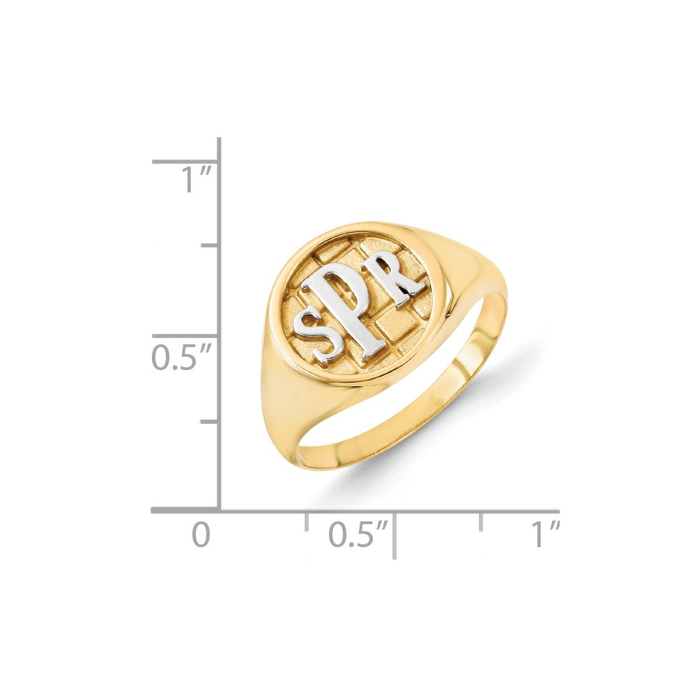 10K Yellow Gold Monogram Signet Ring