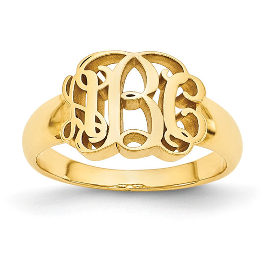 10K Yellow Gold Monogram Signet Ring