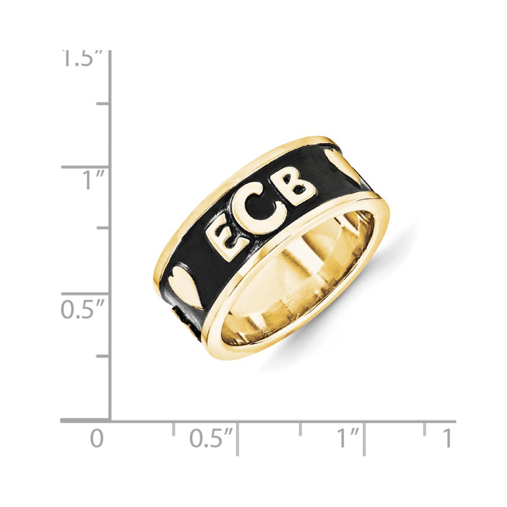 10K Yellow Gold Monogram Signet Ring