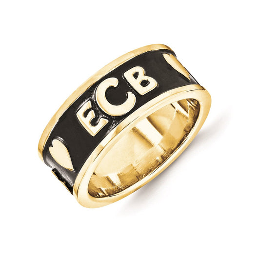 10K Yellow Gold Monogram Signet Ring