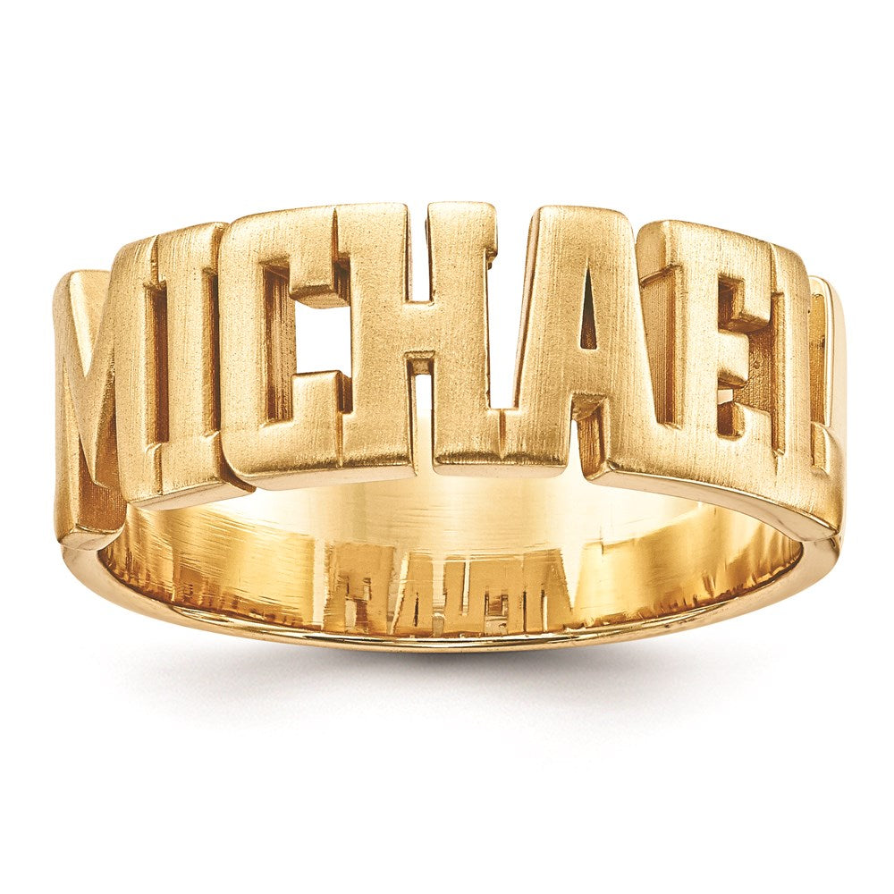 10K Yellow Gold Polished Personalized Name Ring