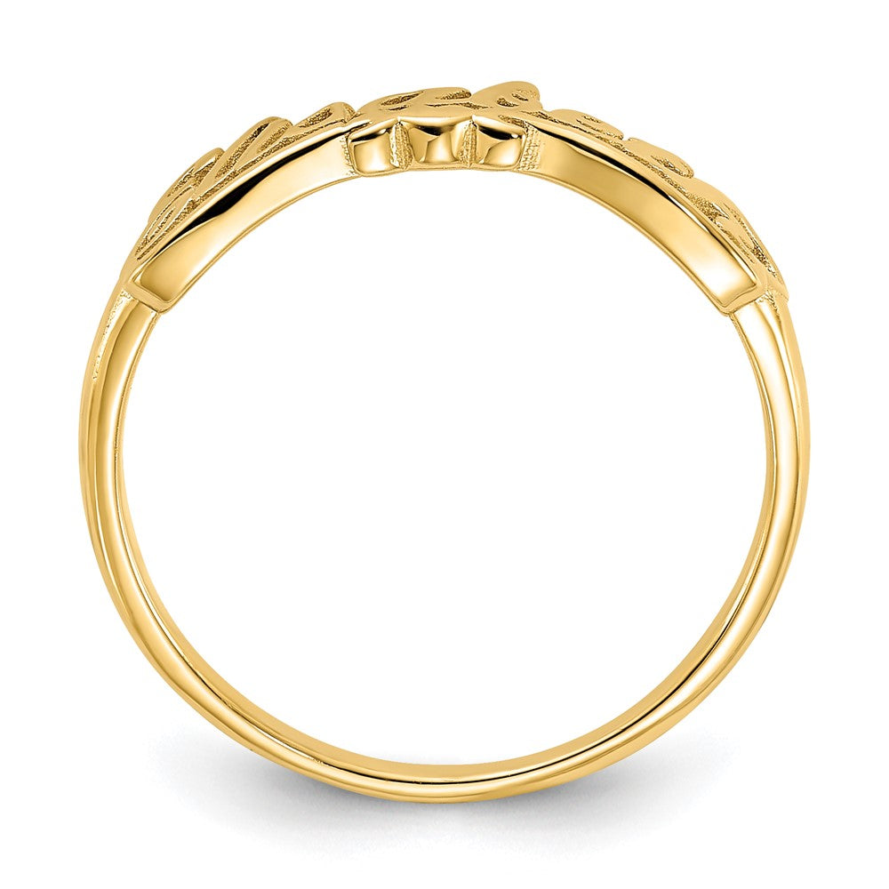 10K Yellow Gold Polished Personalized Ring