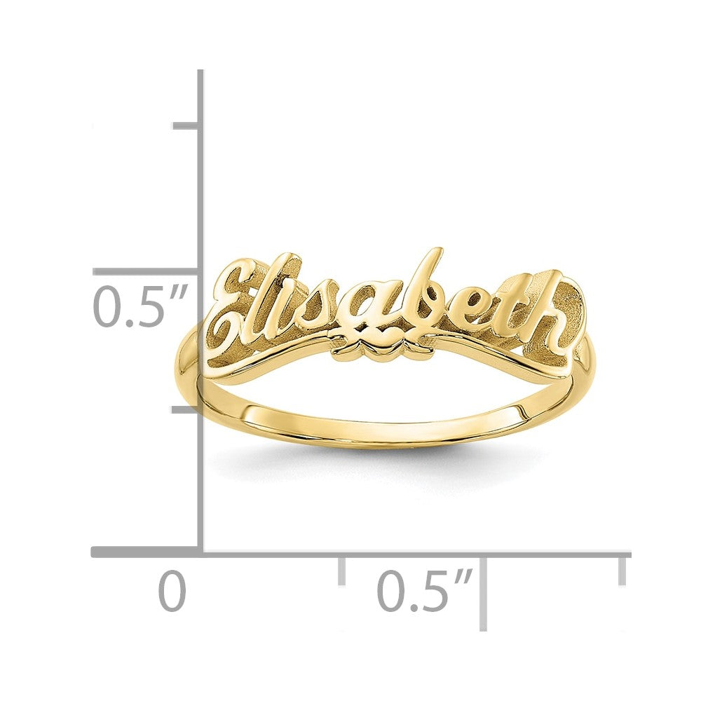 10K Yellow Gold Polished Personalized Ring