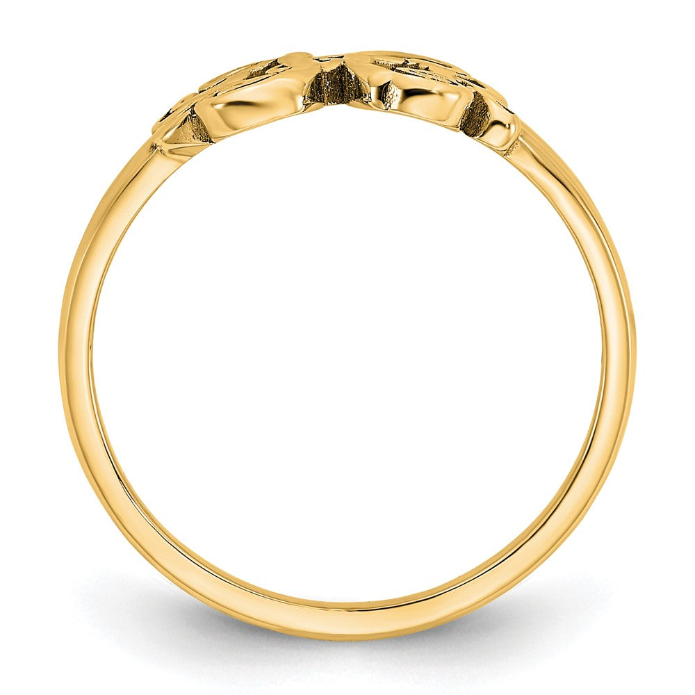 10K Yellow Gold Polished Monogram Ring