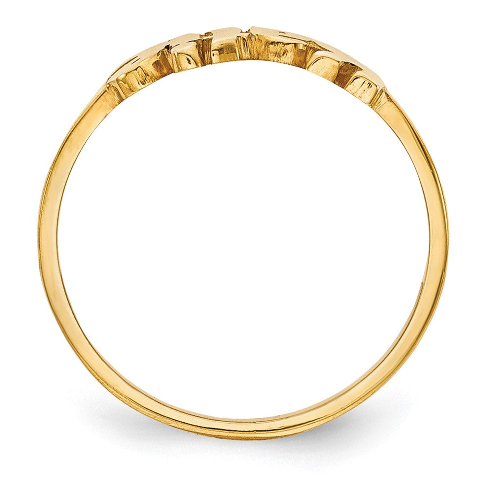 10K Yellow Gold Polished Personalized Name Ring