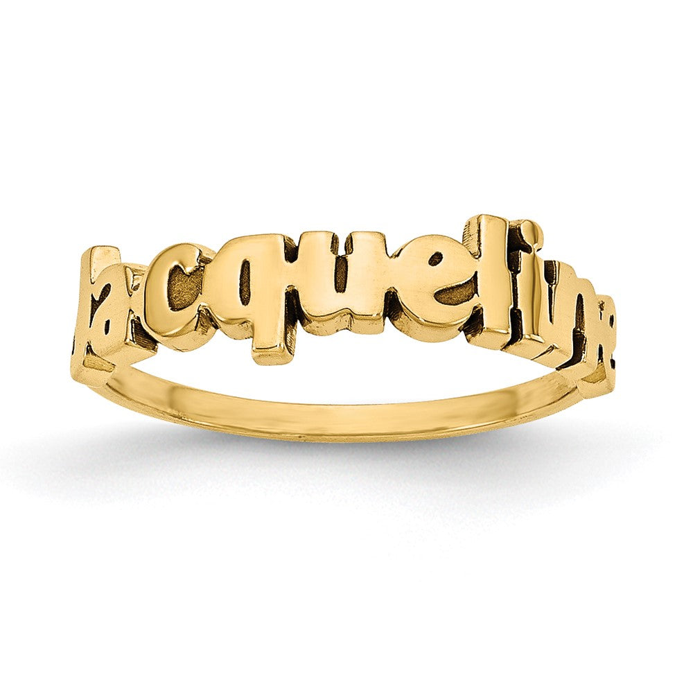 10K Yellow Gold Polished Personalized Name Ring