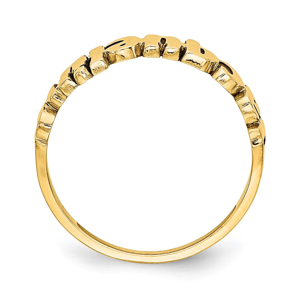 10K Yellow Gold Polished Personalized Name Ring