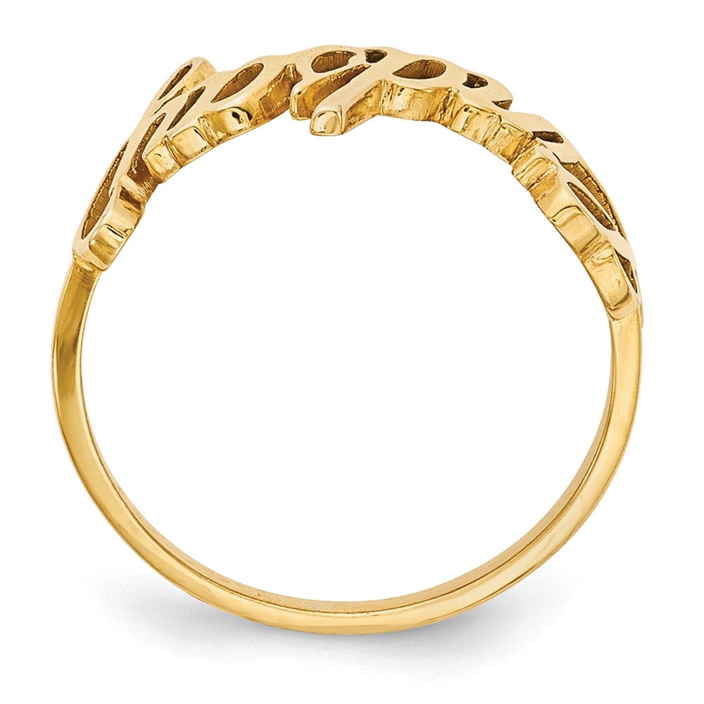 10K Yellow Gold Polished Personalized Ring