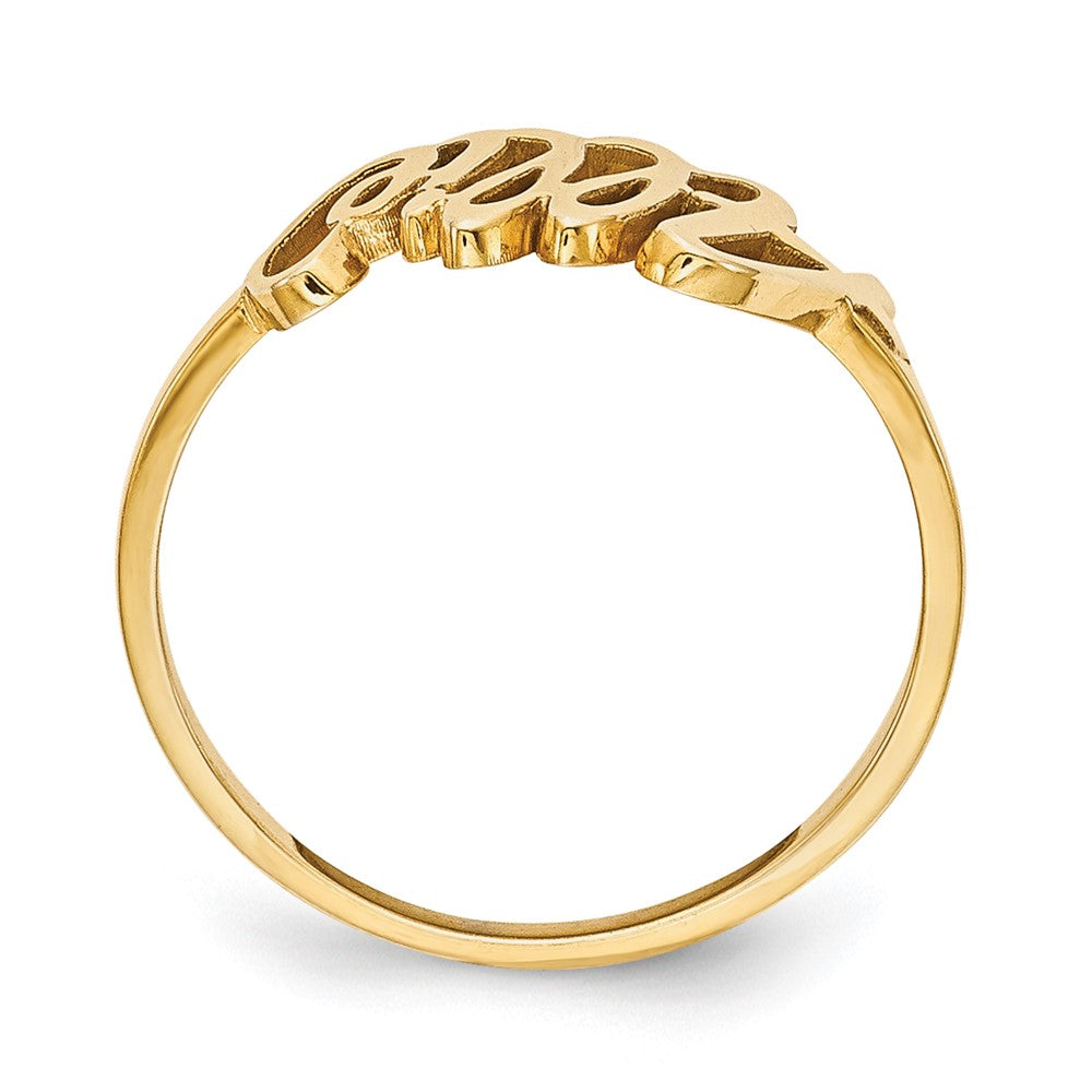 10K Yellow Gold Polished Personalized Ring