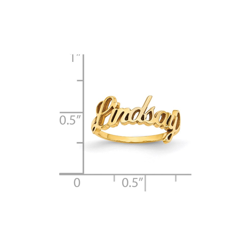 10K Yellow Gold Polished Personalized Ring