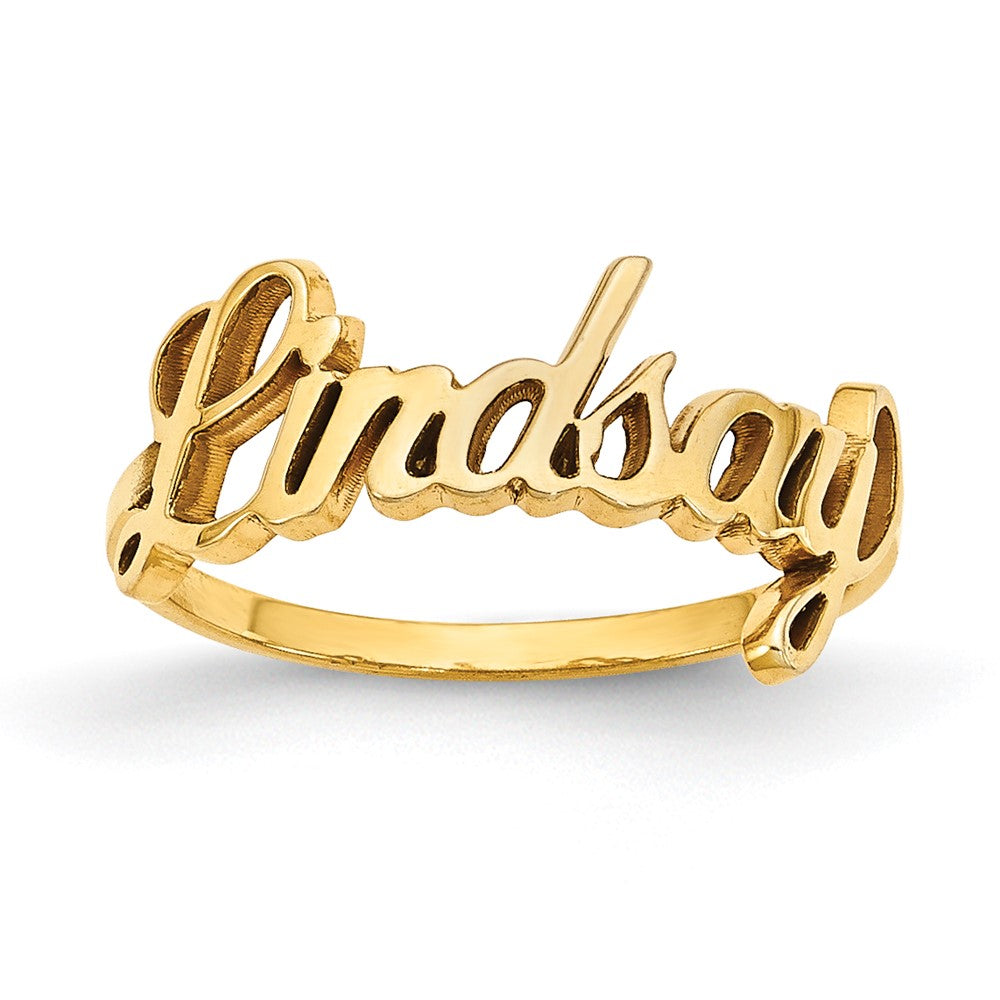 10K Yellow Gold Polished Personalized Ring