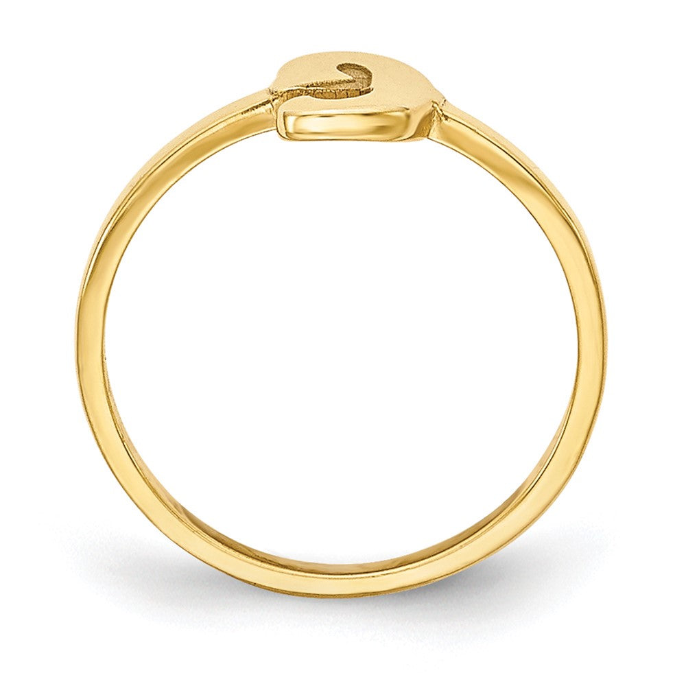 10K Yellow Gold Initial Script or Block Font Ring