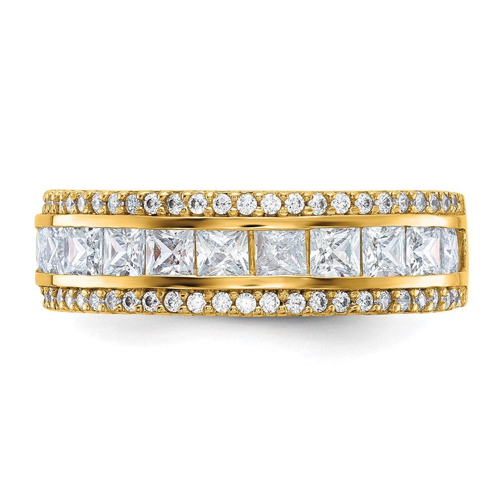 10K Yellow Gold Tiara Collection Polished CZ Ring