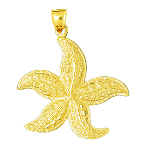 14K Gold Sea life Starfish Pendant