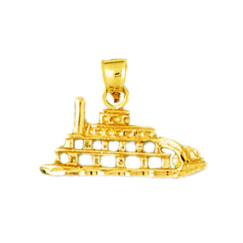 14K Gold River Boat Charm