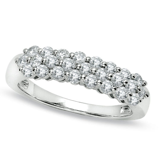 0.75 CT. T.W. Natural Diamond Anniversary Band in Solid 14K White Gold