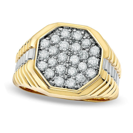 Men's 1.0 CT. T.W. Natural Diamond Fashion Ring in Solid 10K Yellow Gold