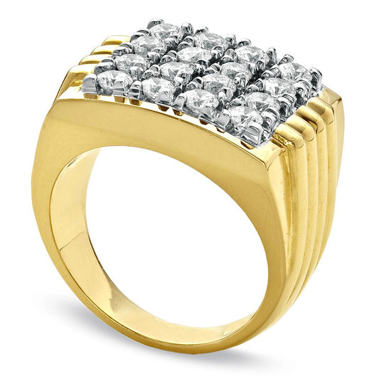 Men's 2.0 CT. T.W. Natural Diamond Fashion Ring in Solid 14K Gold