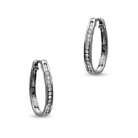 0.2 CT. T.W. Diamond Hoop Earrings in Sterling Silver