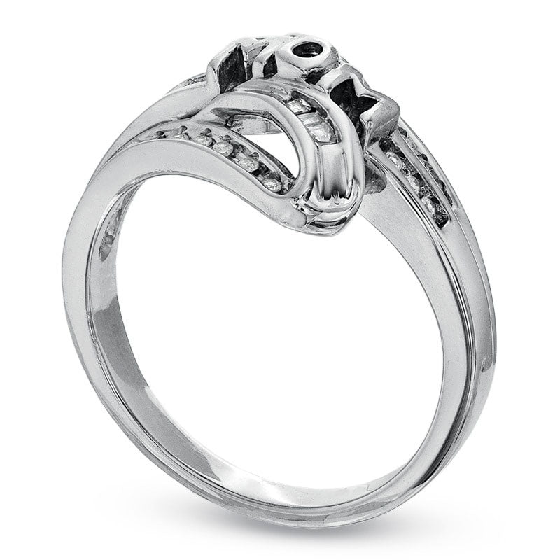 Natural Diamond Accent MOM Ring in Sterling Silver