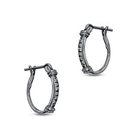 0.1 CT. T.W. Diamond Hoop Earrings in Sterling Silver