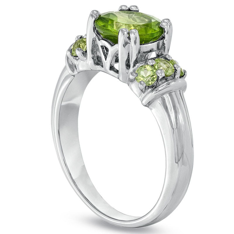 8.0mm Peridot Ring in Sterling Silver