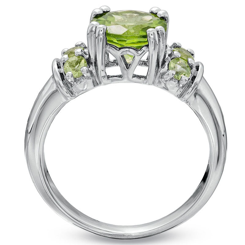 8.0mm Peridot Ring in Sterling Silver