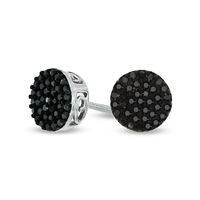 0.25 CT. T.W. Black Diamond Cluster Stud Earrings in Sterling Silver