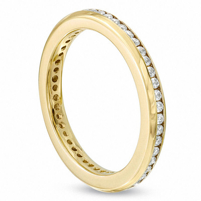 Ladies' 0.50 CT. T.W. Natural Diamond Eternity Channel Set Wedding Band in Solid 14K Gold