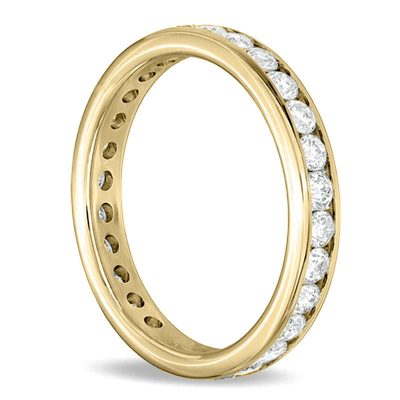 1.50 CT. T.W. Certified Natural Diamond Eternity Wedding Band in Solid 18K Gold (G/SI2)