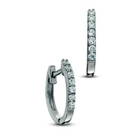 0.25 CT. T.W. Diamond Hoop Earrings in Sterling Silver