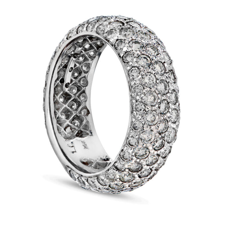 2.88 CT. T.W. Natural Diamond Multi-Row Eternity Band in Solid 14K White Gold